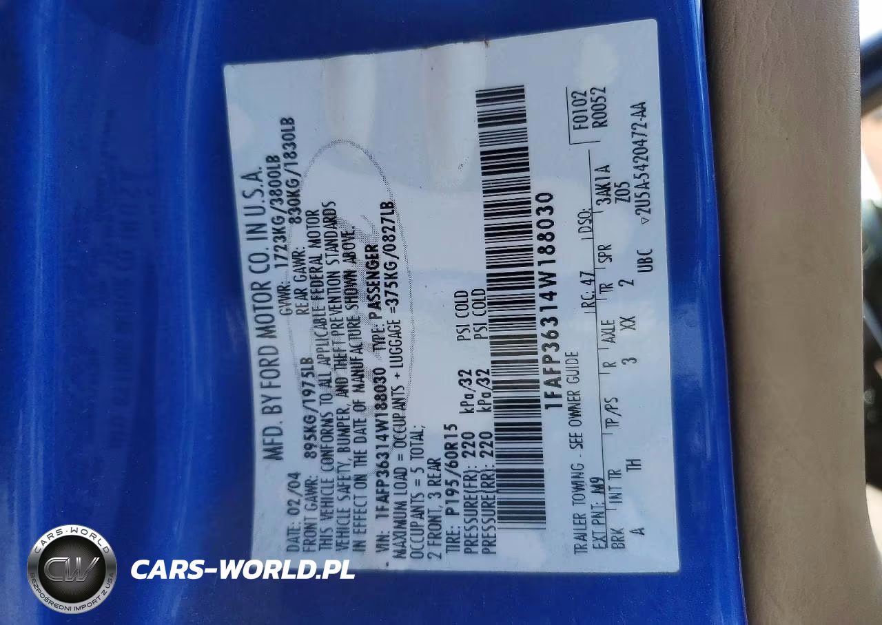 2004 Ford Focus Se VIN:1FAFP36314W188030 - 13