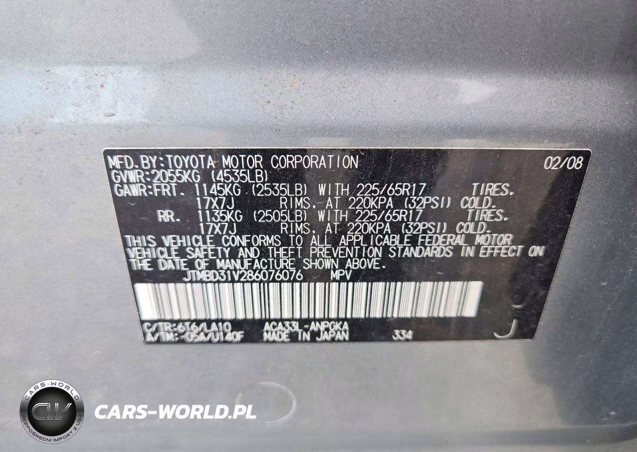 2008 Toyota Rav4 Limited VIN:JTMBD31V286076076 - 13