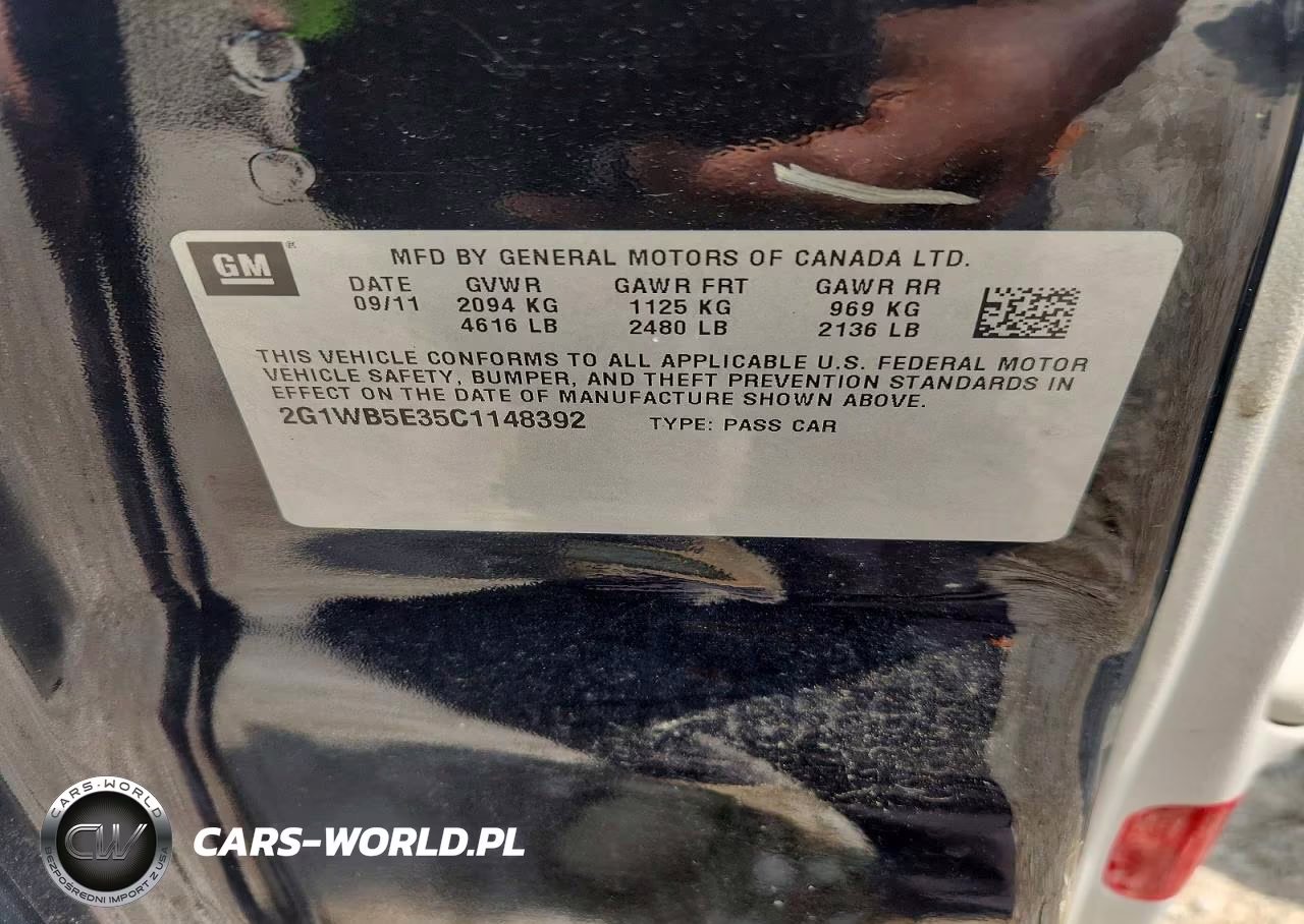 2012 Chev Impala VIN:2G1WB5E35C1148392 - 12