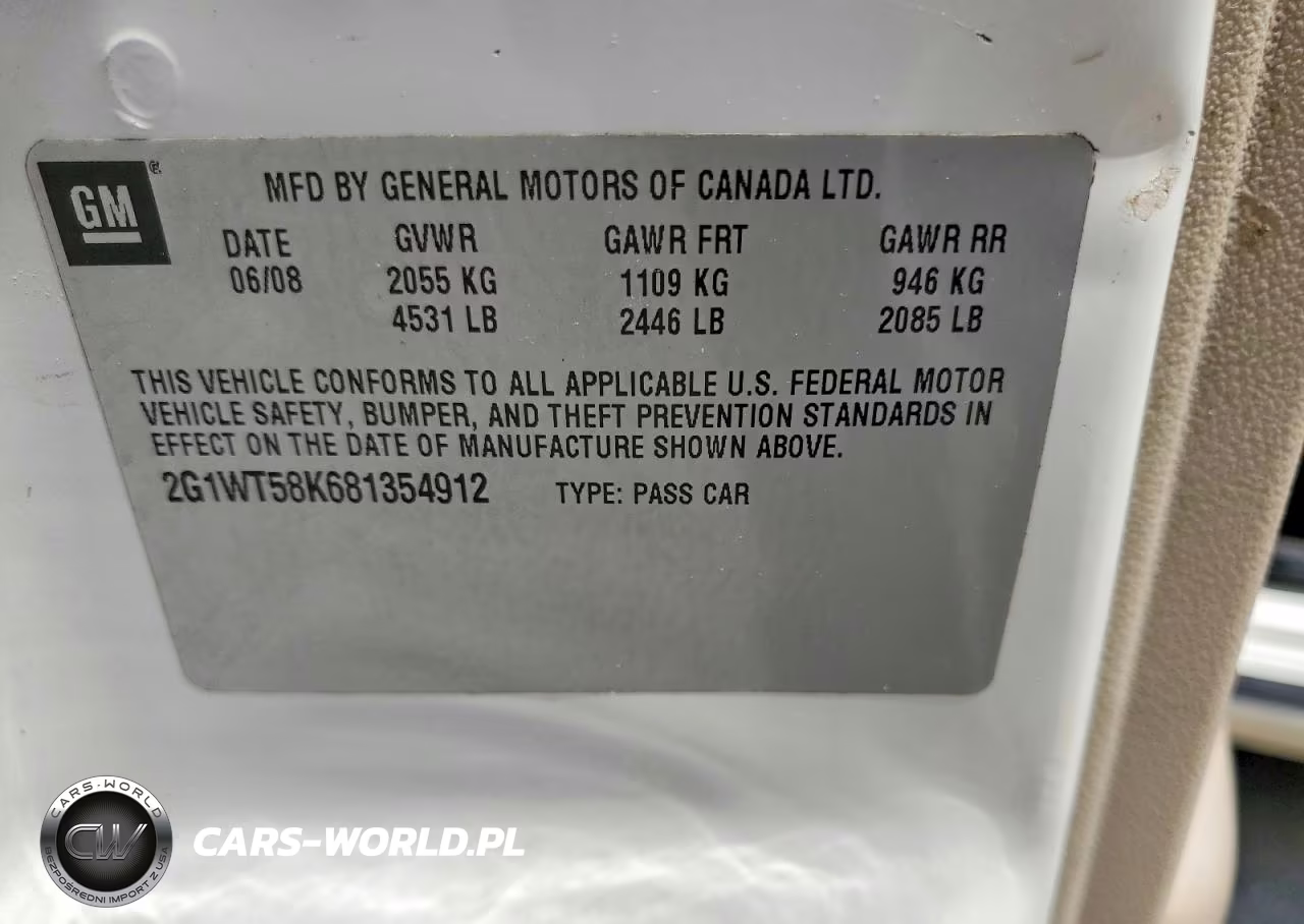 2008 Chevrolet Impala VIN:2G1WT58K681354912 - 12