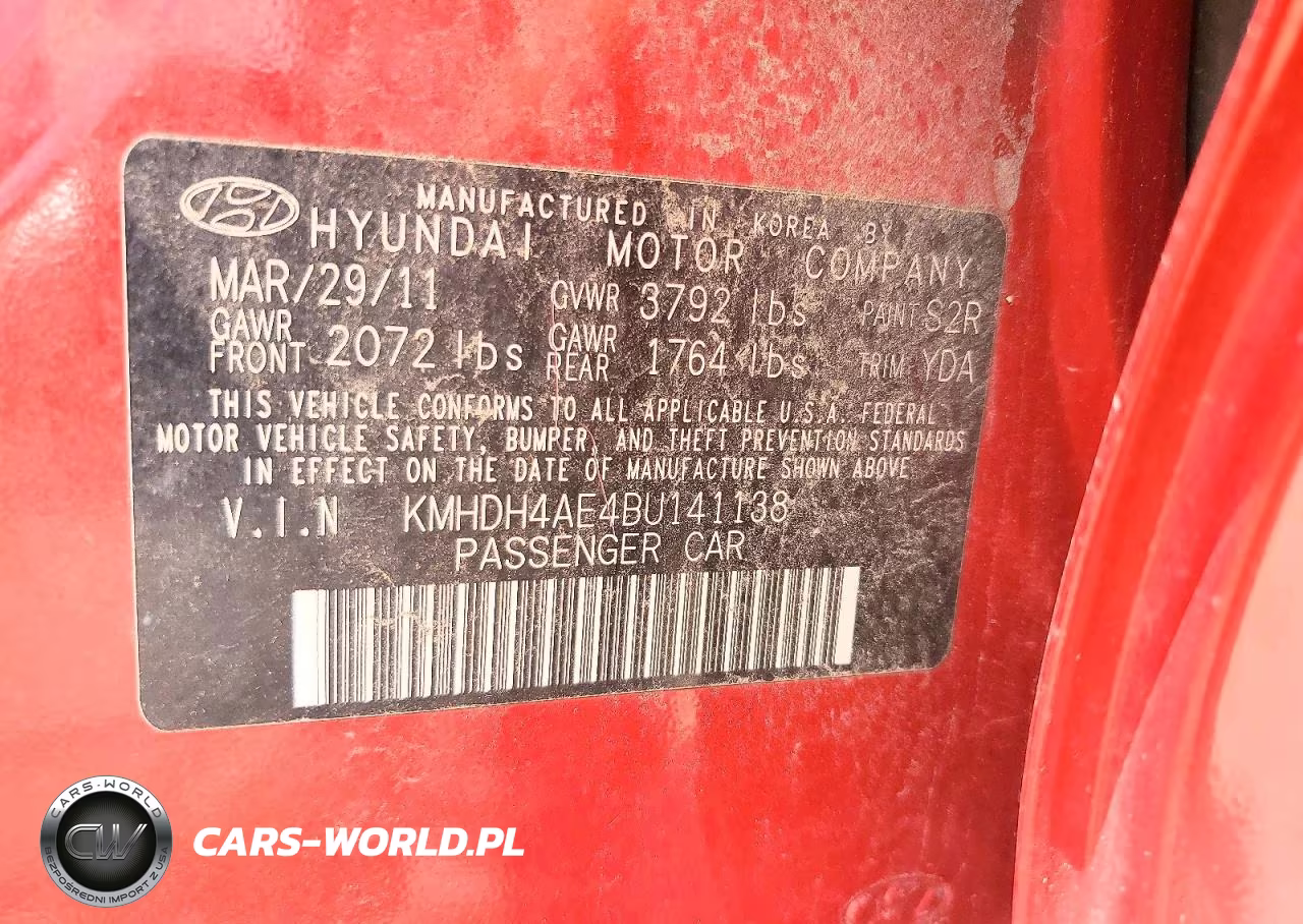 2011 Hyundai Elantra Gls VIN:KMHDH4AE4BU141138 - 12