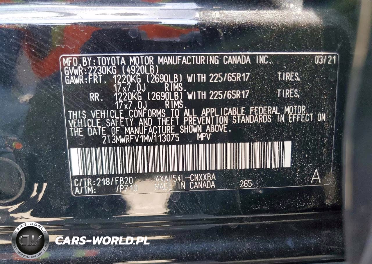 2021 Toyota Rav4 Le VIN:2T3MWRFV1MW113075 - 13