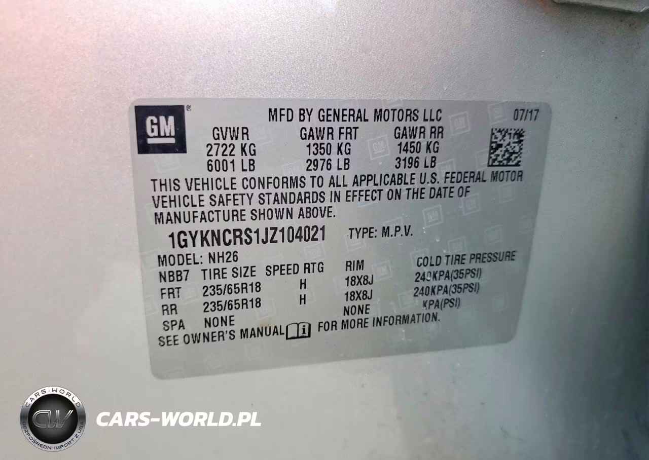2018 Cadillac Xt5 Luxury VIN:1GYKNCRS1JZ104021 - 13