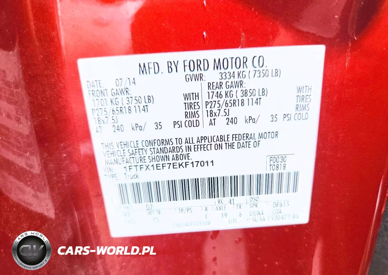 2014 Ford F150 Super Cab VIN:1FTFX1EF7EKF17011 - 12