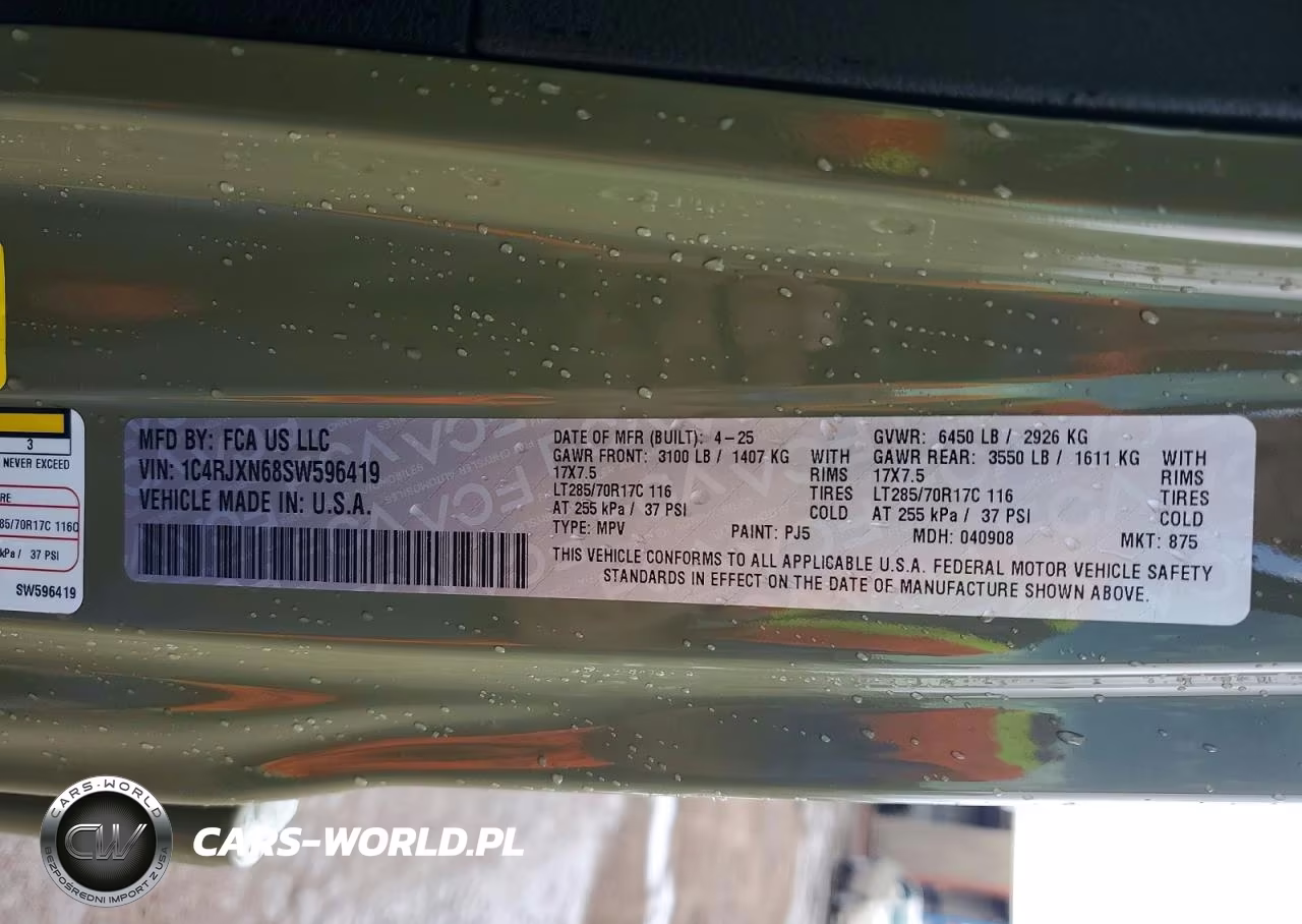 2025 Jeep Wrangler Sport 4Xe VIN:1C4RJXN68SW596419 - 13