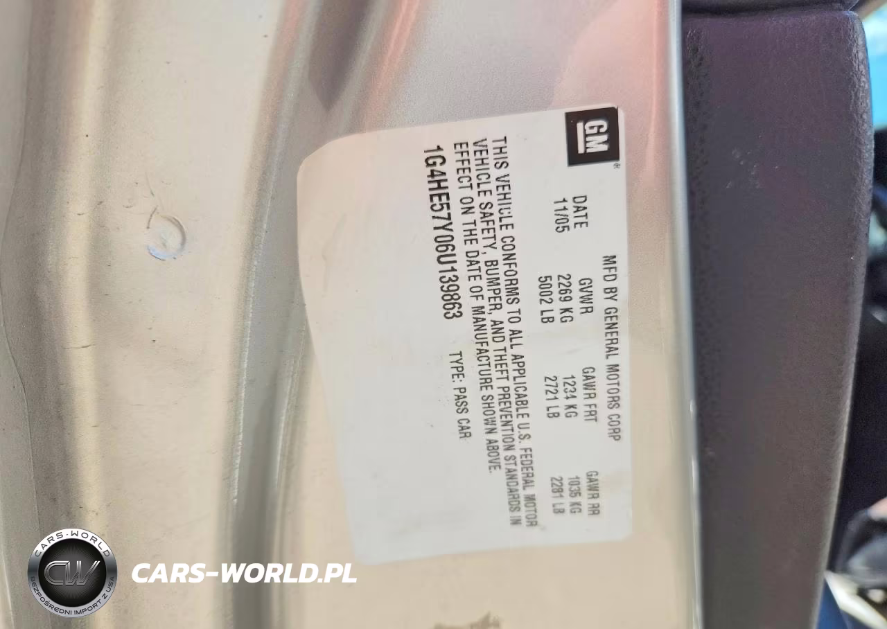 2006 Buick Lucerne Cxs VIN:1G4HE57Y06U139863 - 12