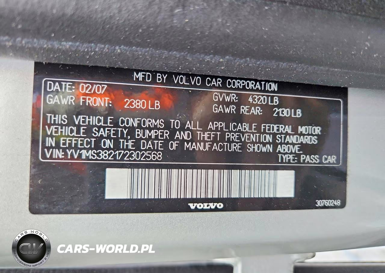 2007 Volvo S40 2.4I VIN:YV1MS382172302568 - 13