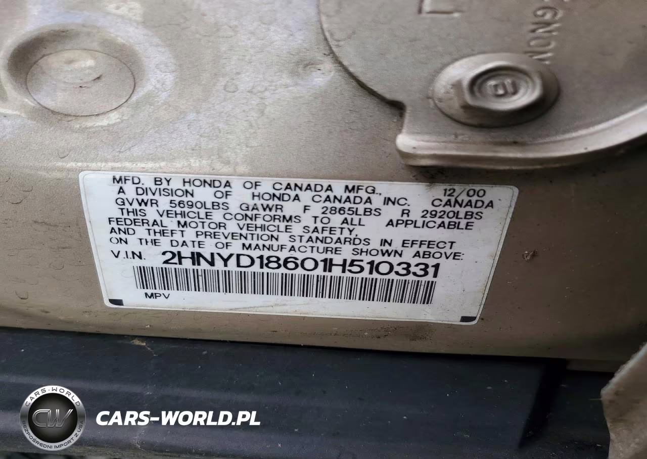 2001 Acura Mdx Touring VIN:2HNYD18601H510331 - 13