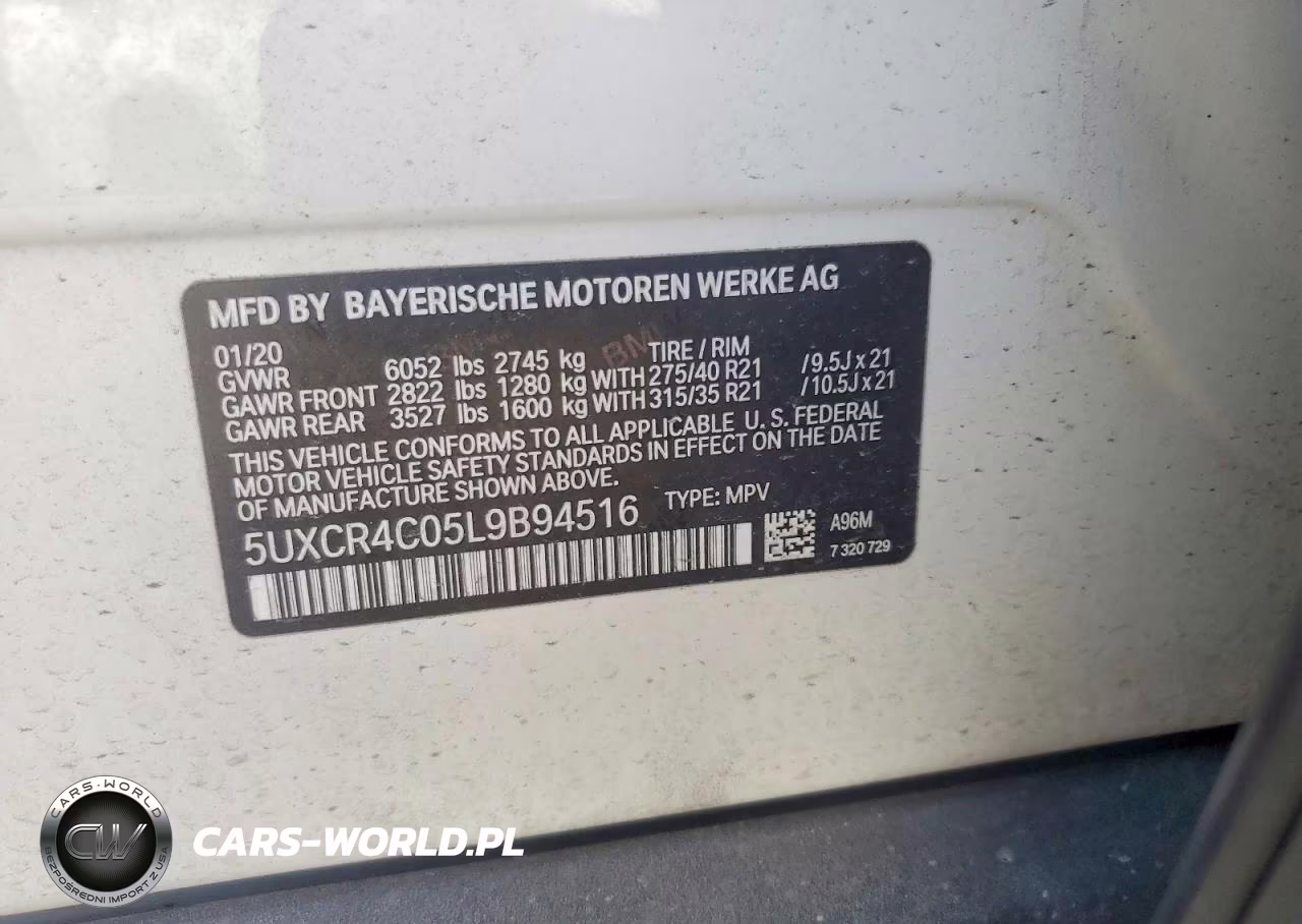 2020 BMW X5 Sdrive 40I VIN:5UXCR4C05L9B94516 - 12