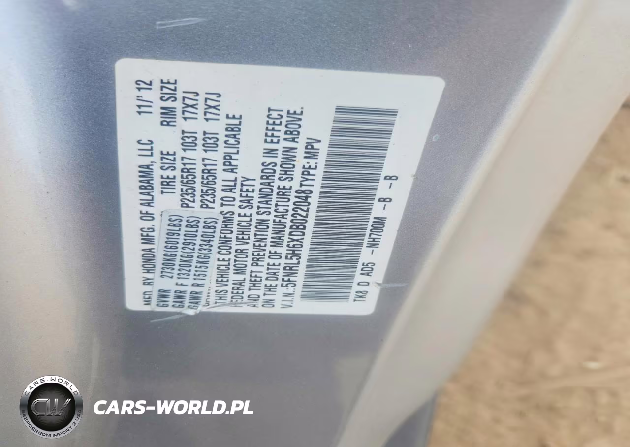 2013 Honda Odyssey Exl VIN:5FNRL5H6XDB022048 - 12