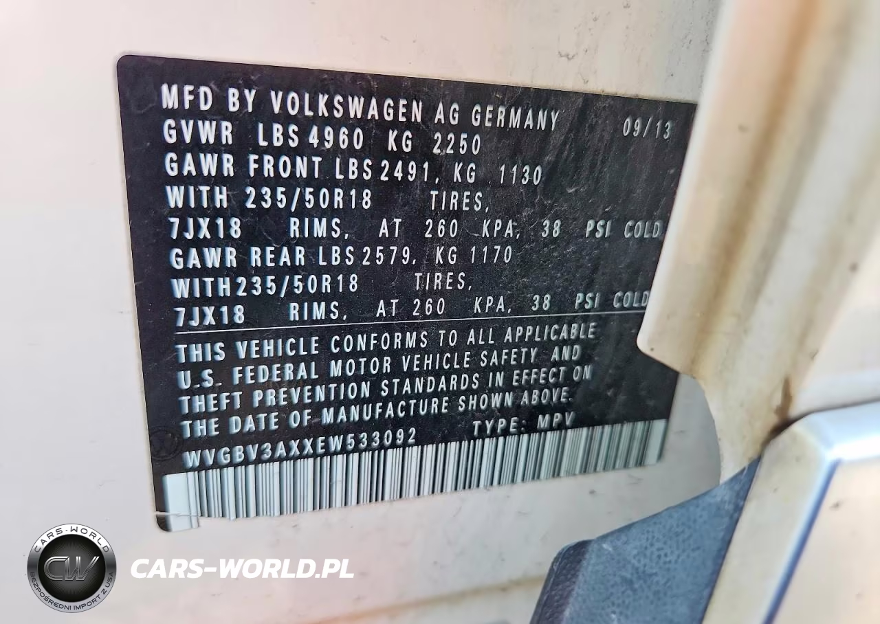 2014 Volkswagen Tiguan S VIN:WVGBV3AXXEW533092 - 12