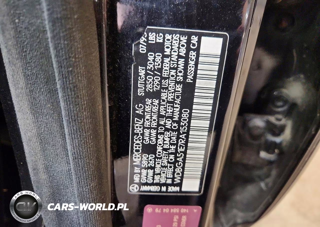 1994 Mercedes-Benz S 500 VIN:WDBGA51E7RA153080 - 12