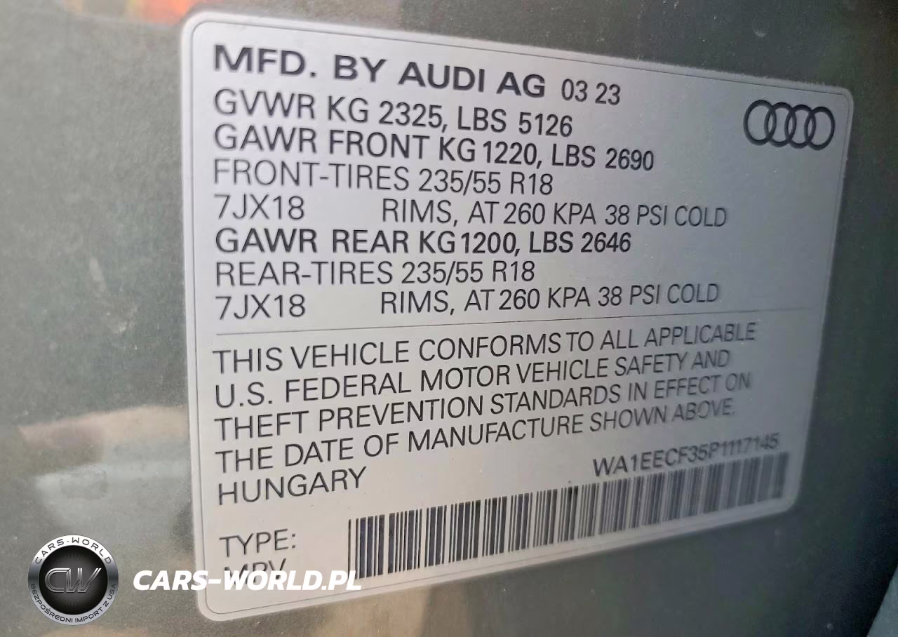 2023 Audi Q3 Premium Plus S Line 45 VIN:WA1EECF35P1117145 - 14