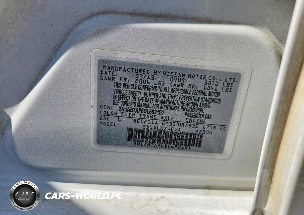 2013 Nissan Sentra S VIN:3N1AB7AP6DL692151 - 12