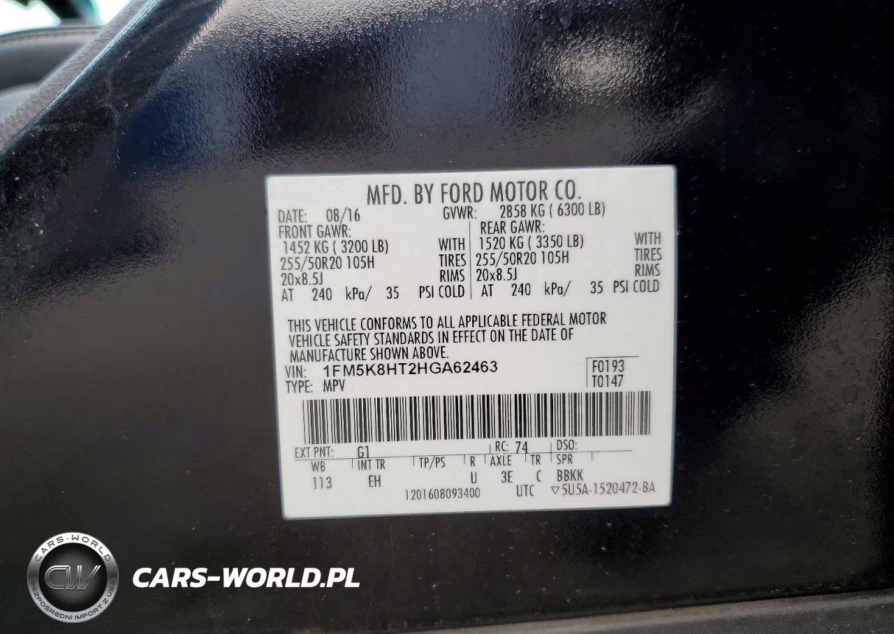 2017 Ford Explorer Platinum VIN:1FM5K8HT2HGA62463 - 13