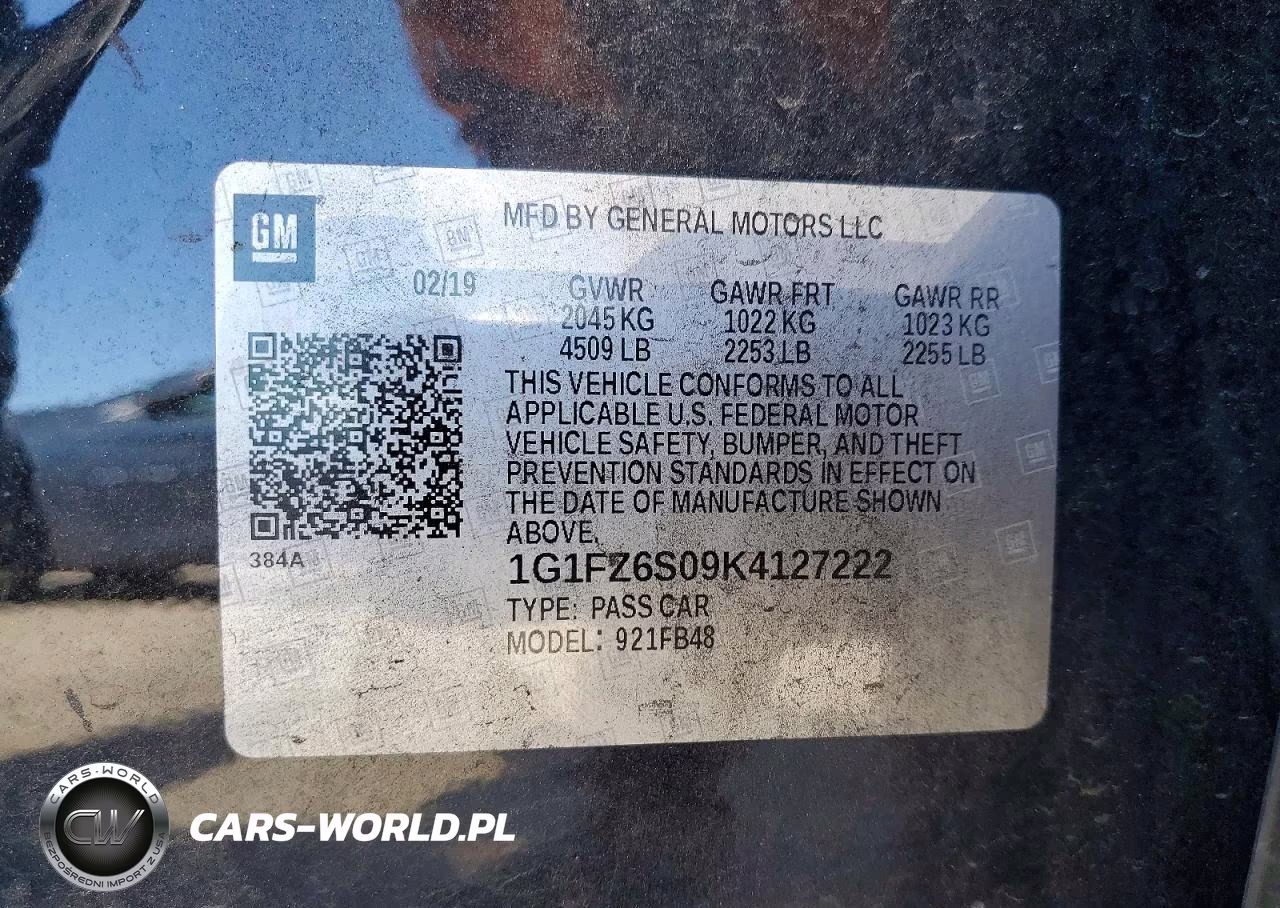 2019 Chevrolet Bolt Ev Premier VIN:1G1FZ6S09K4127222 - 12