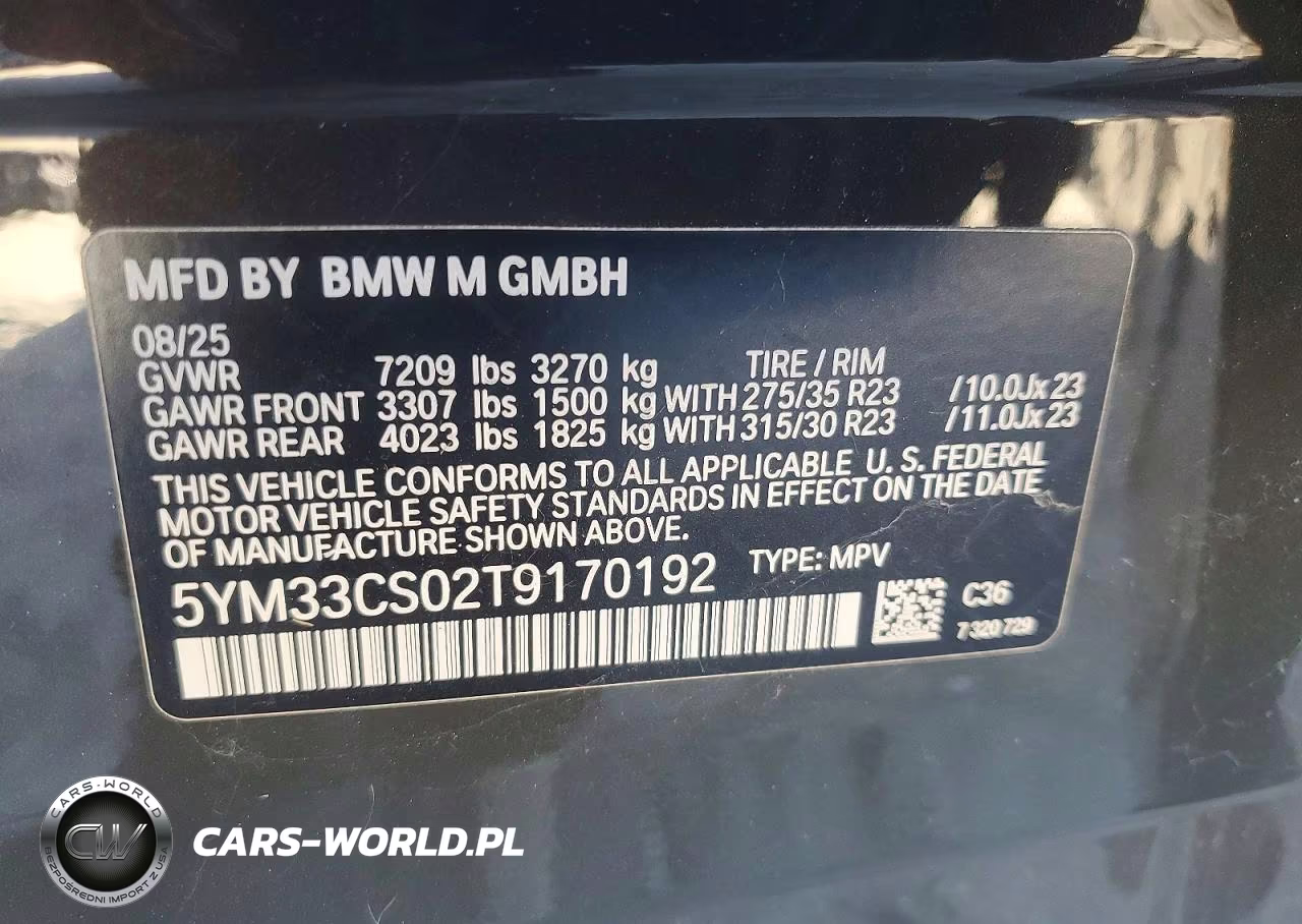 2026 BMW Xm Label VIN:5YM33CS02T9170192 - 13
