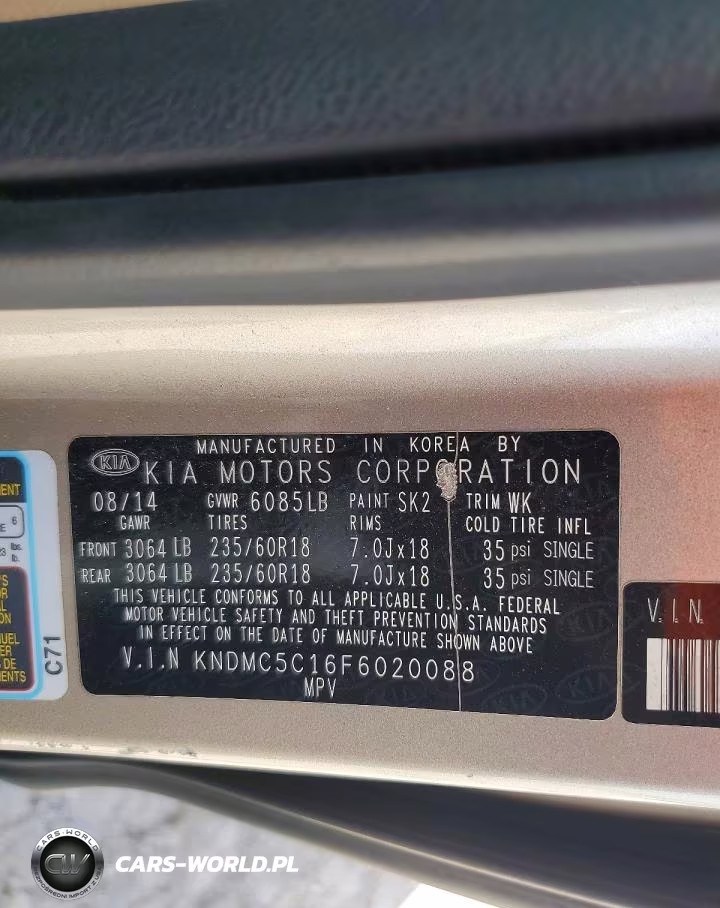 2015 Kia Sedona Ex VIN:KNDMC5C16F6020088 - 13