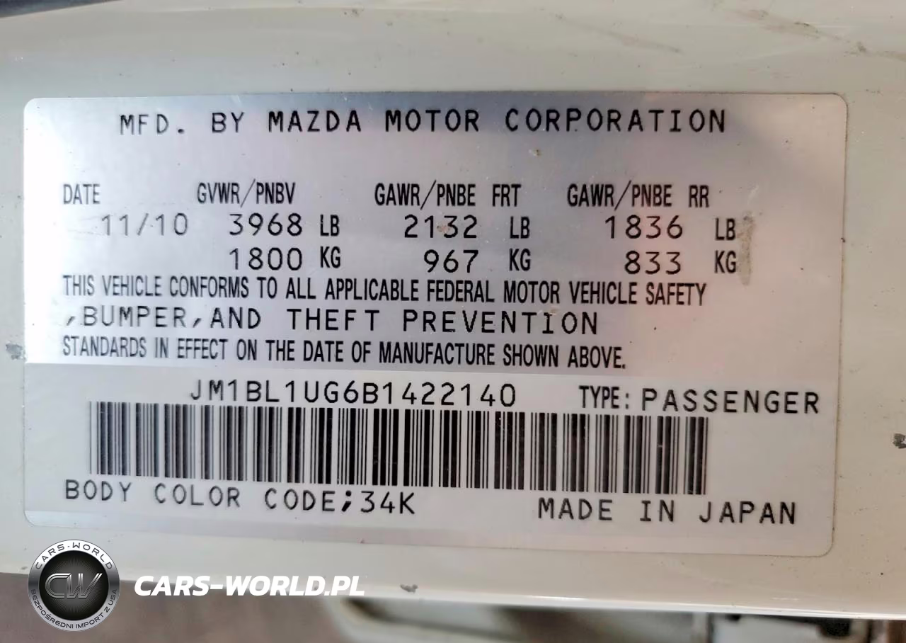 2011 Mazda 3 I VIN:JM1BL1UG6B1422140 - 12
