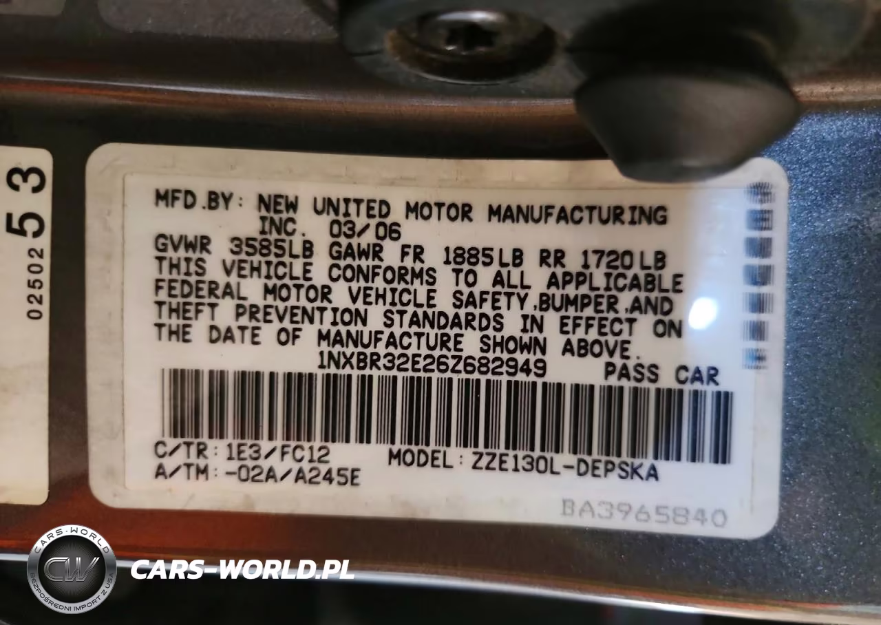 2006 Toyota Corolla S VIN:1NXBR32E26Z682949 - 12