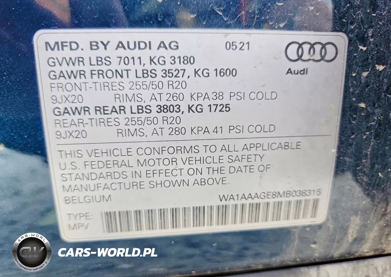 2021 Audi E-Tron Premium VIN:WA1AAAGE8MB038315 - 14