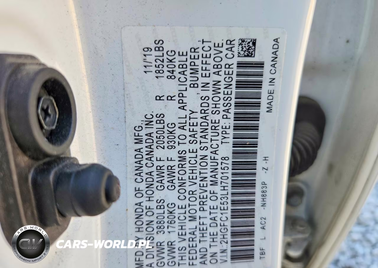 2020 Honda Civic Si VIN:2HGFC1E53LH701578 - 13