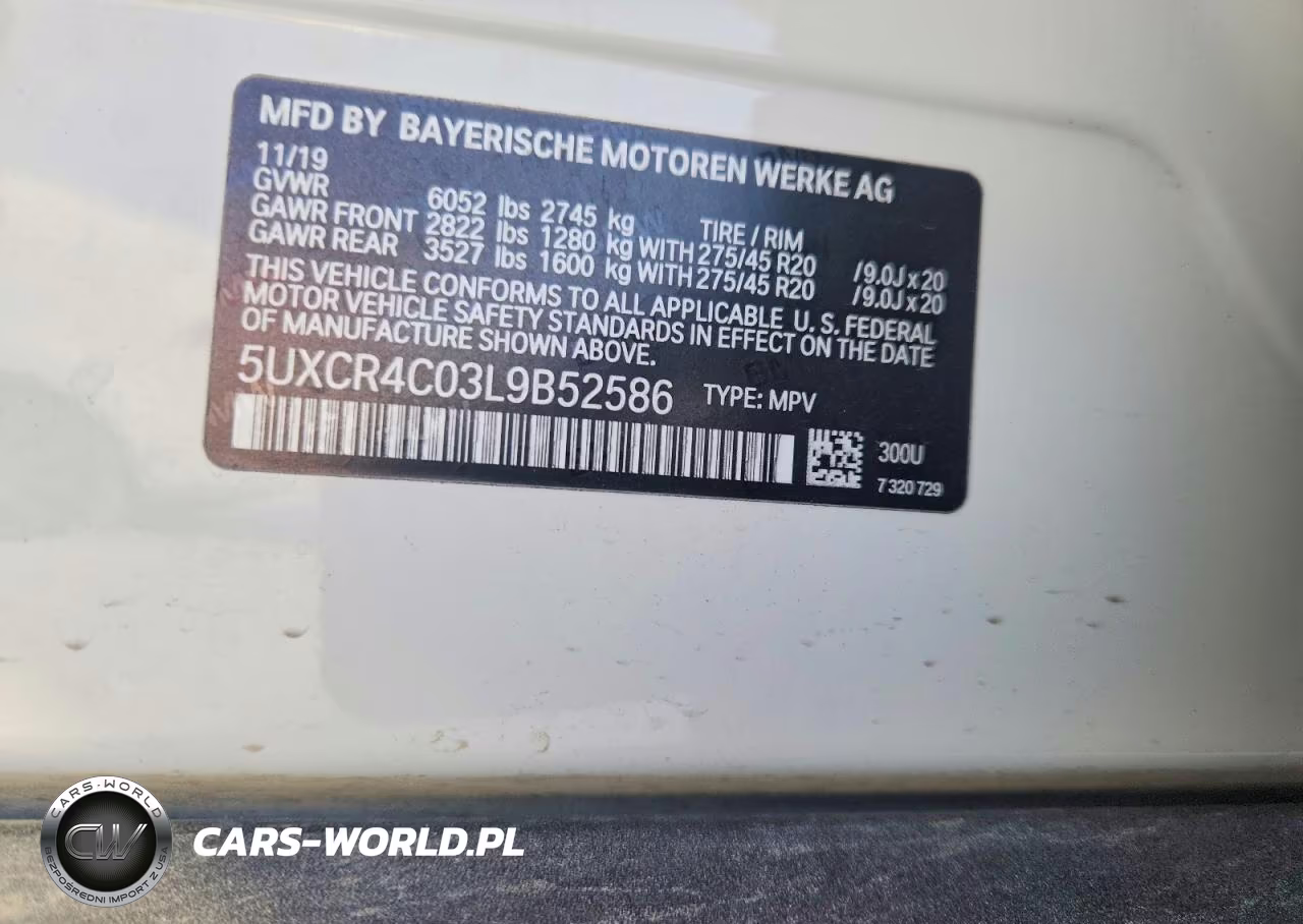 2020 BMW X5 Sdrive 40I VIN:5UXCR4C03L9B52586 - 14