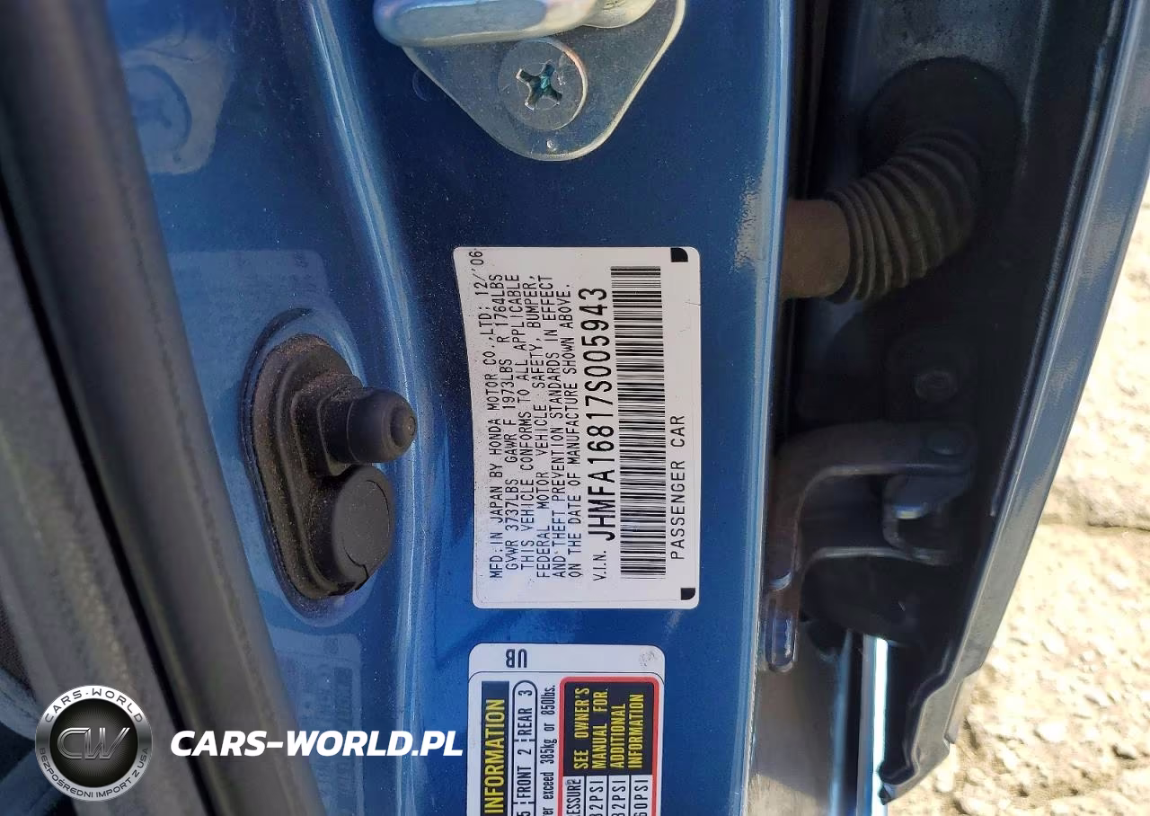 2007 Honda Civic Ex VIN:JHMFA16817S005943 - 12