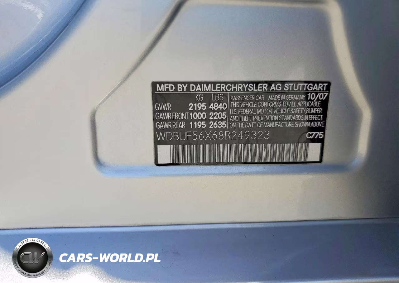 2008 Mercedes-Benz E 350 VIN:WDBUF56X68B249323 - 12