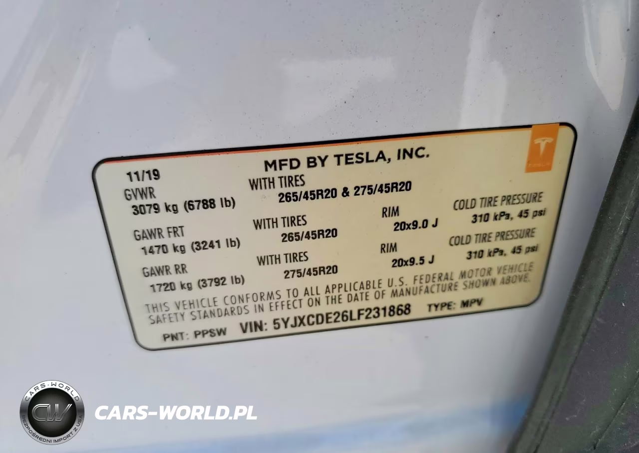 2020 Tesla Model X VIN:5YJXCDE26LF231868 - 13