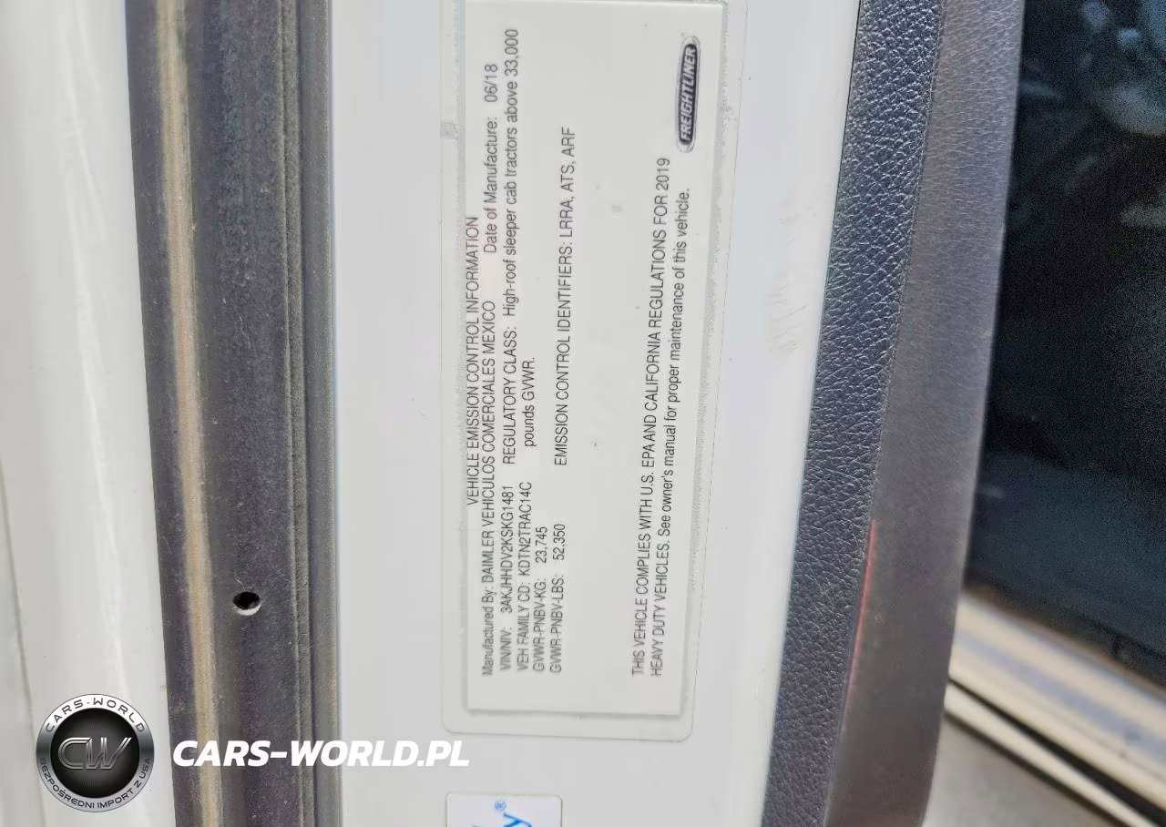 2019 Freightliner Cascadia 126 Semi Truck VIN:3AKJHHDV2KSKG1481 - 12