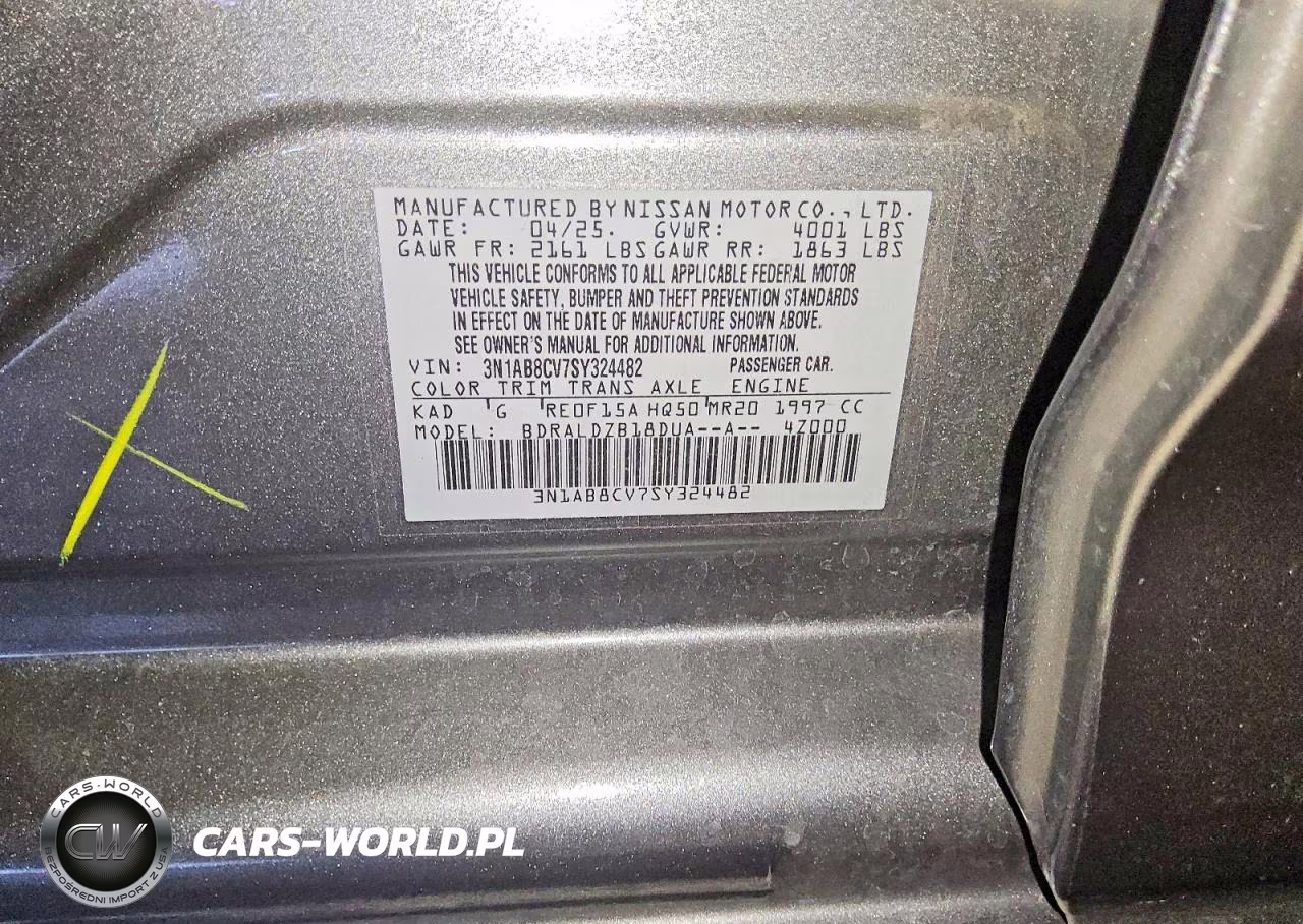 2025 Nissan Sentra Sv VIN:3N1AB8CV7SY324482 - 12