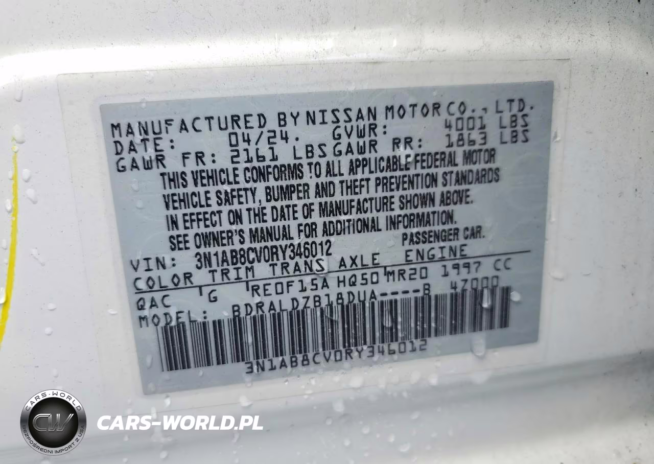 2024 Nissan Sentra Sv VIN:3N1AB8CV0RY346012 - 12
