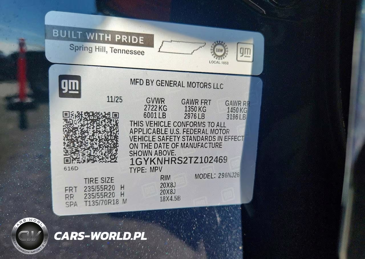 2026 Cadillac Xt5 Sport VIN:1GYKNHRS2TZ102469 - 13
