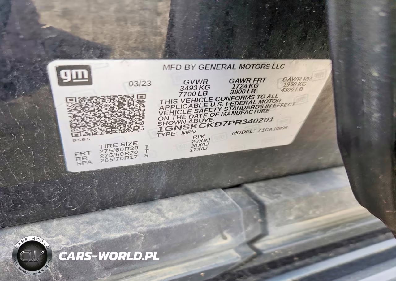 2023 Chevrolet Suburban K1500 Lt VIN:1GNSKCKD7PR340201 - 14