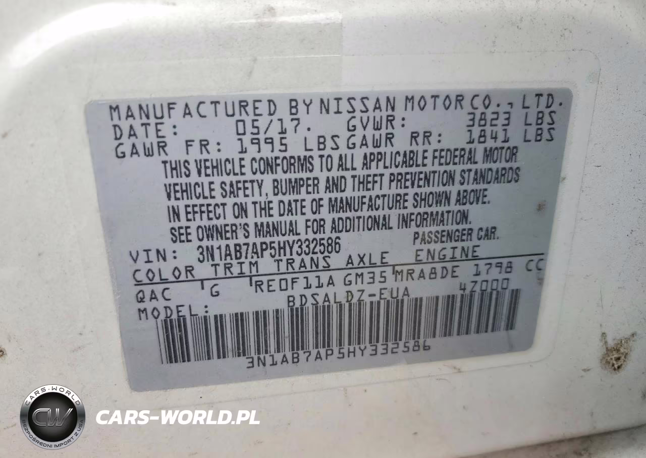 2017 Nissan Sentra Sv VIN:3N1AB7AP5HY332586 - 12