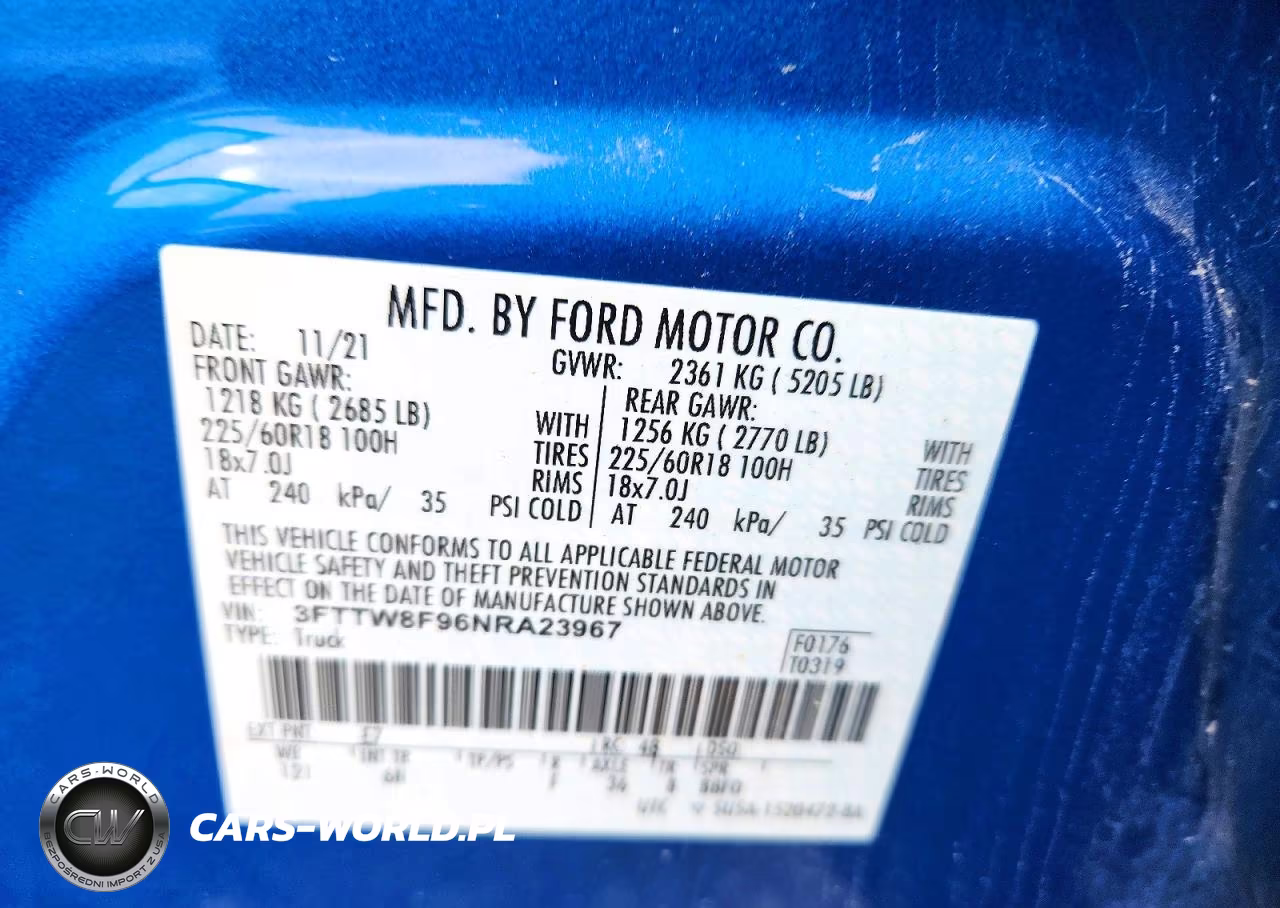 2022 Ford Maverick Xl VIN:3FTTW8F96NRA23967 - 12
