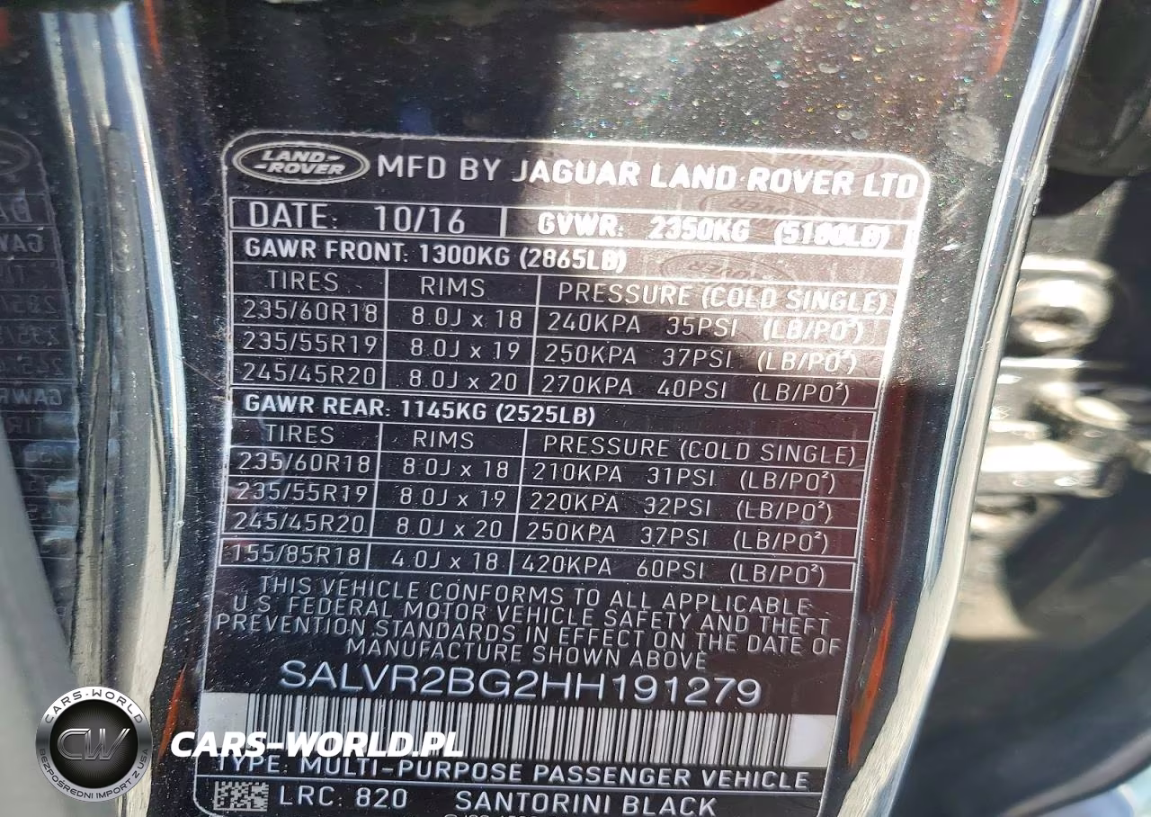 2017 Land Rover Range Rover Evoque Hse VIN:SALVR2BG2HH191279 - 13