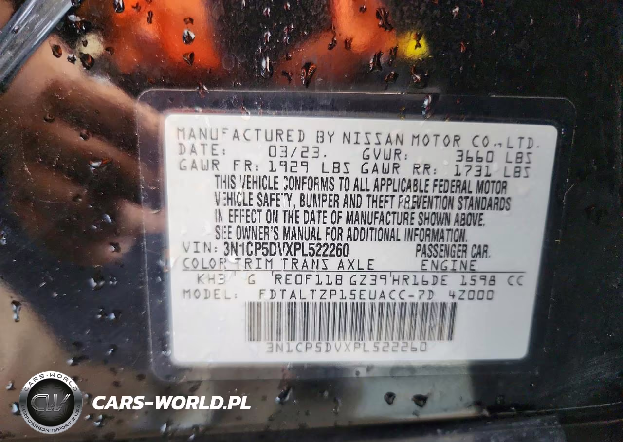 2023 Nissan Kicks Sr VIN:3N1CP5DVXPL522260 - 12