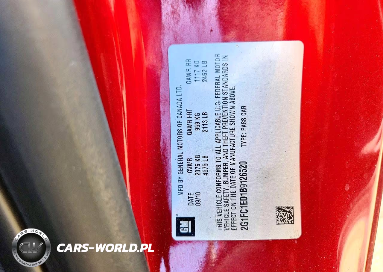 2011 Chevrolet Camaro Lt VIN:2G1FC1ED1B9126520 - 12