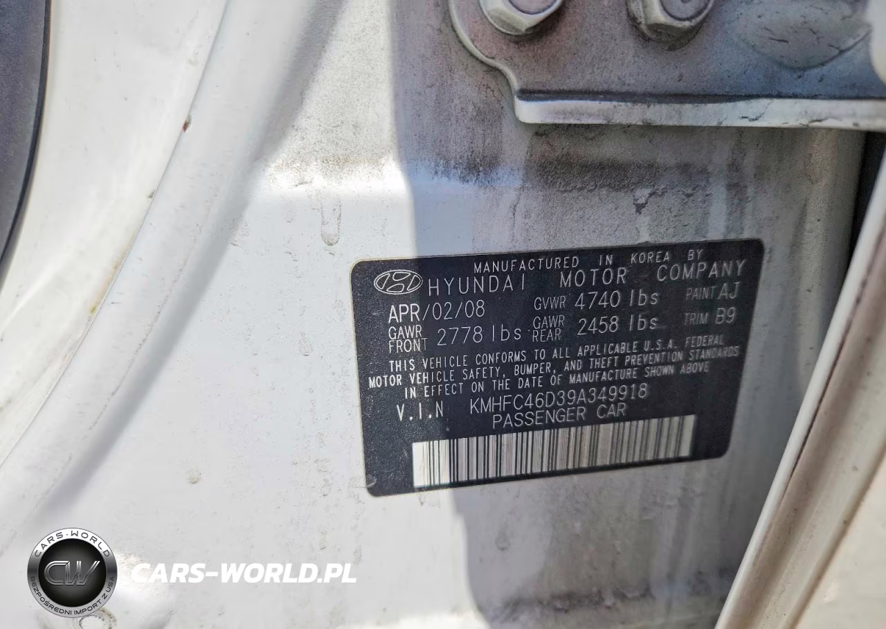2009 Hyundai Azera Gls VIN:KMHFC46D39A349918 - 12