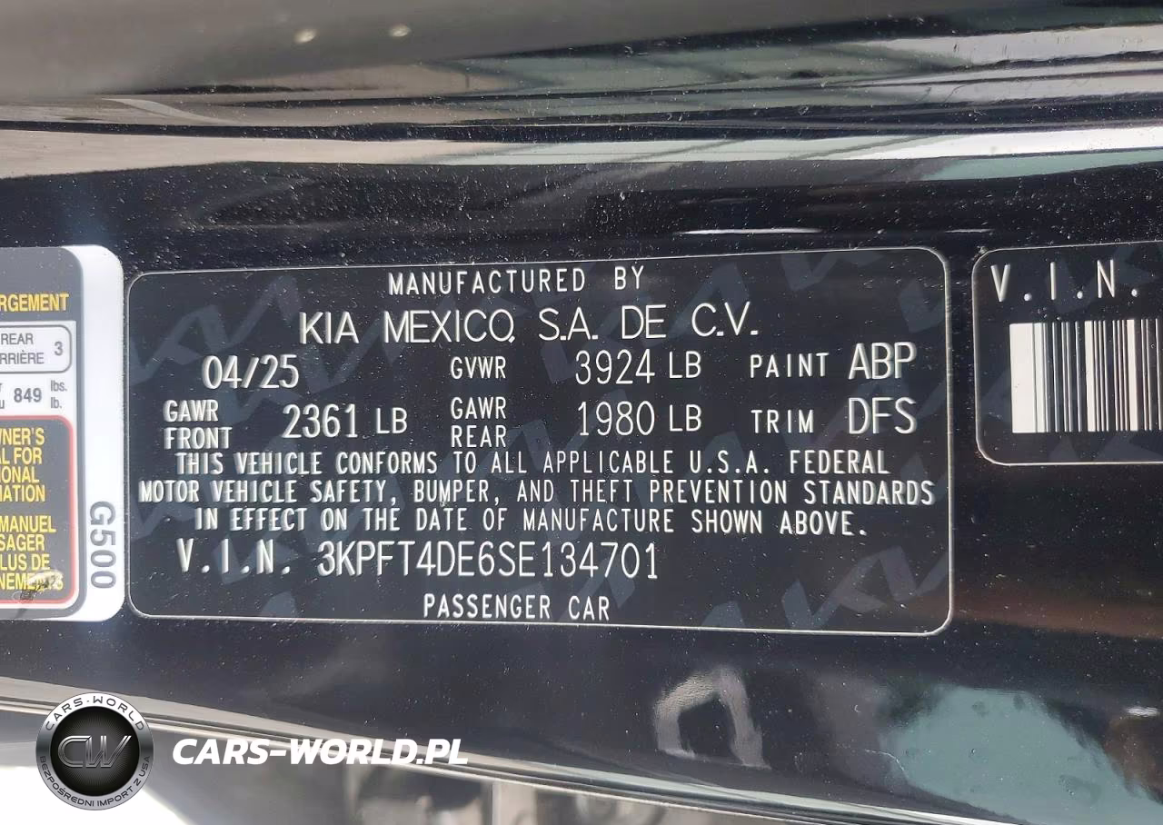 2025 Kia K4 Lxs VIN:3KPFT4DE6SE134701 - 12