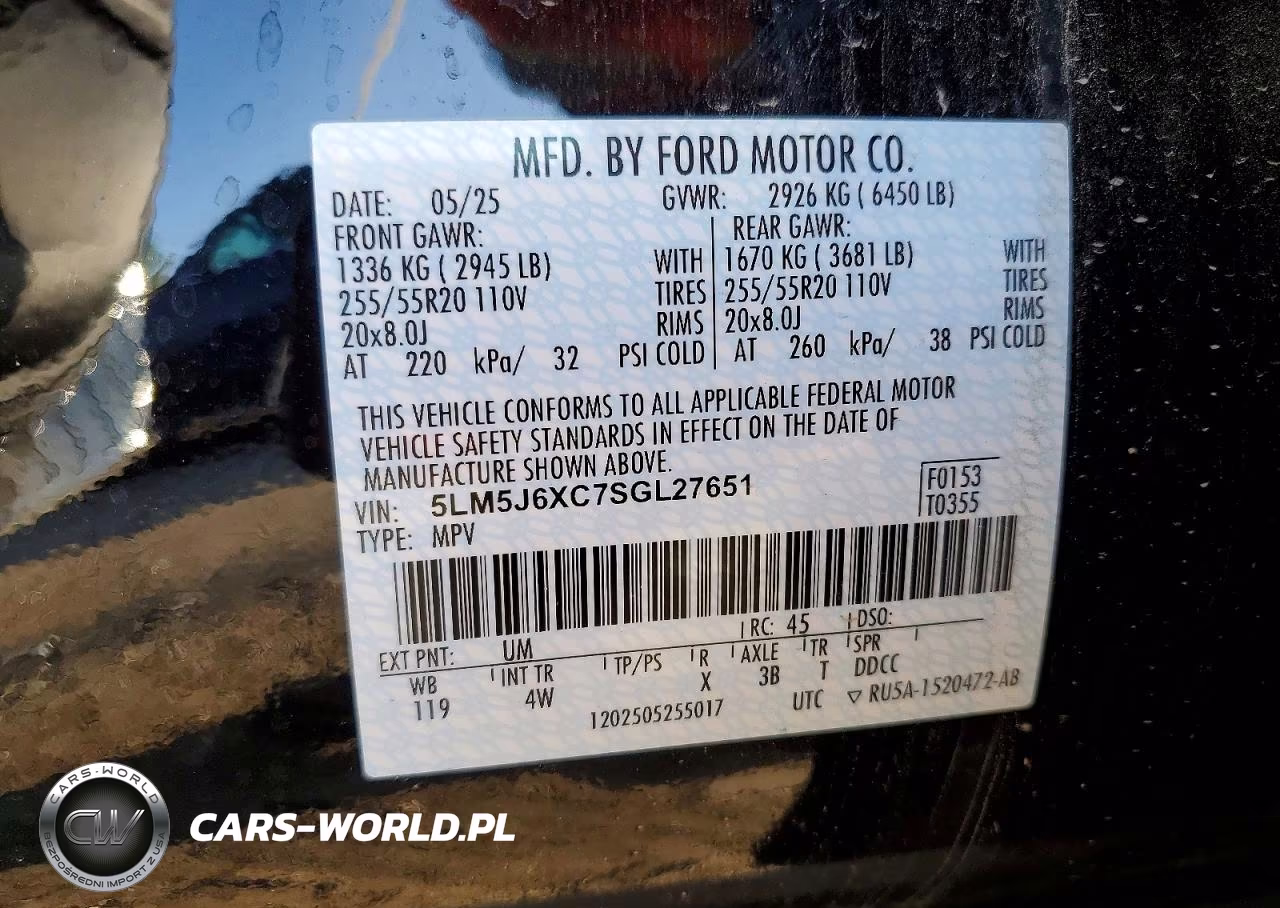 2025 Lincoln Aviator VIN:5LM5J6XC7SGL27651 - 13