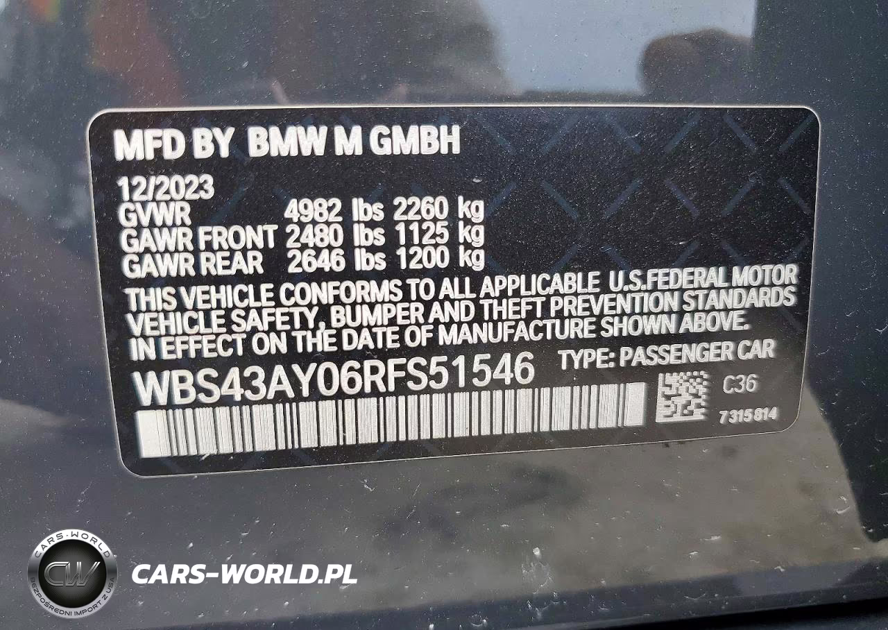 2024 BMW M3 Competition VIN:WBS43AY06RFS51546 - 12