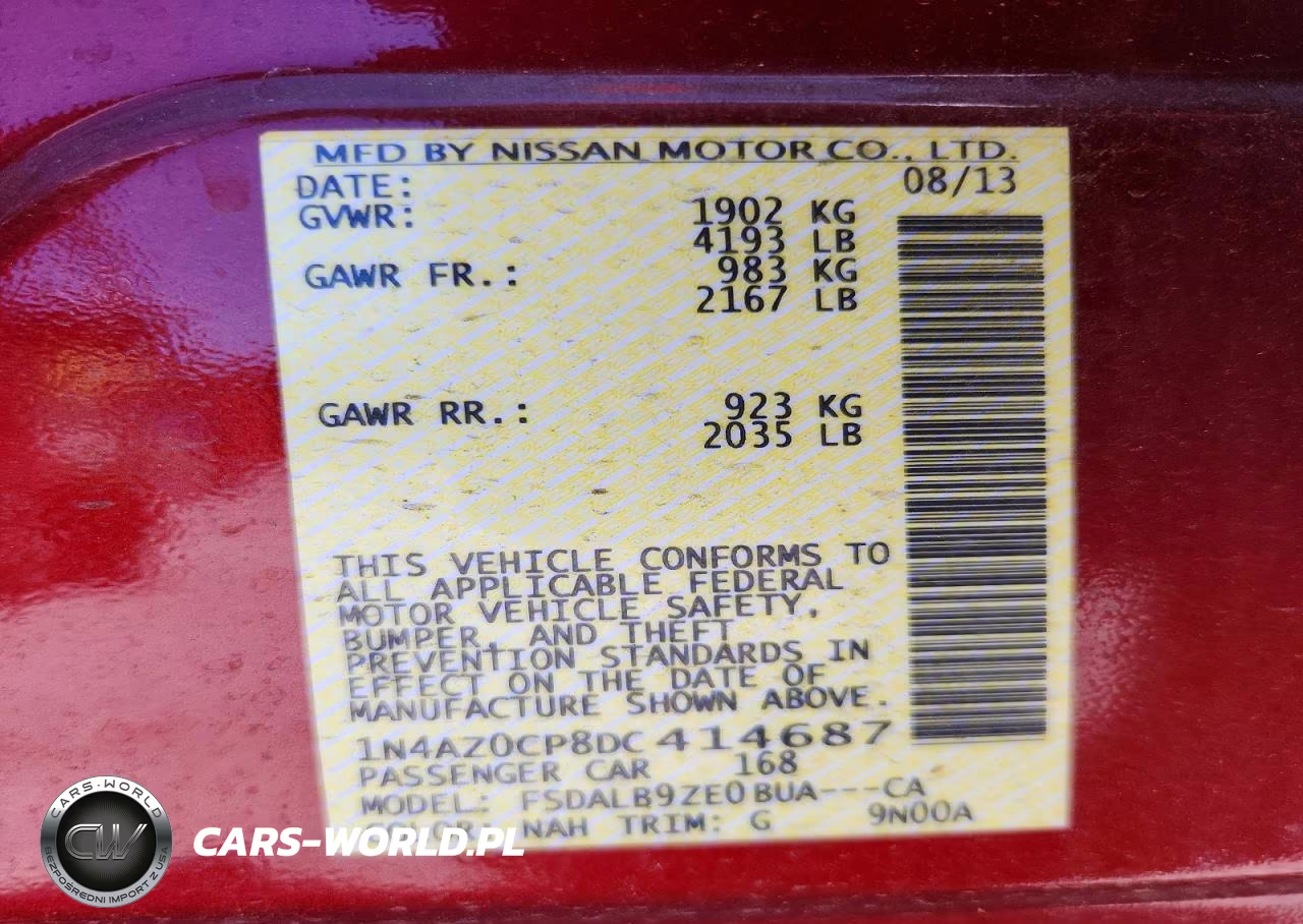 2013 Nissan Leaf S VIN:1N4AZ0CP8DC414687 - 12