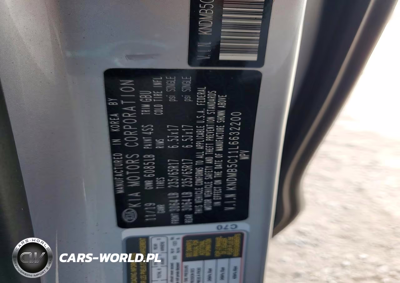 2020 Kia Sedona Lx VIN:KNDMB5C11L6632200 - 13