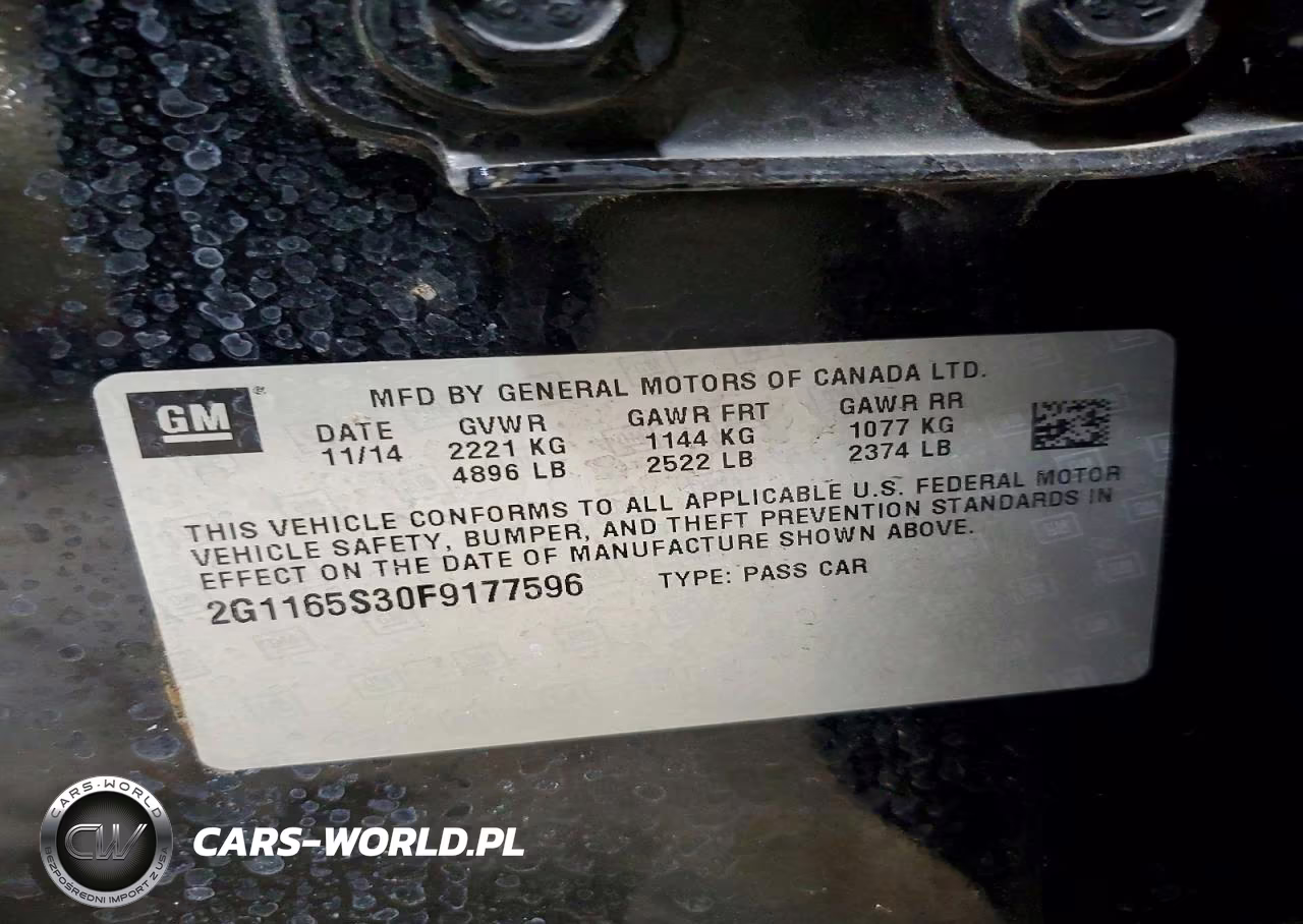 2015 Chevrolet Impala Ltz VIN:2G1165S30F9177596 - 12