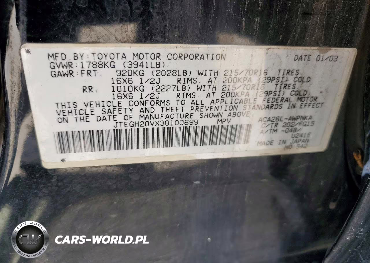 2003 Toyota Rav4 Base VIN:JTEGH20VX30100699 - 13