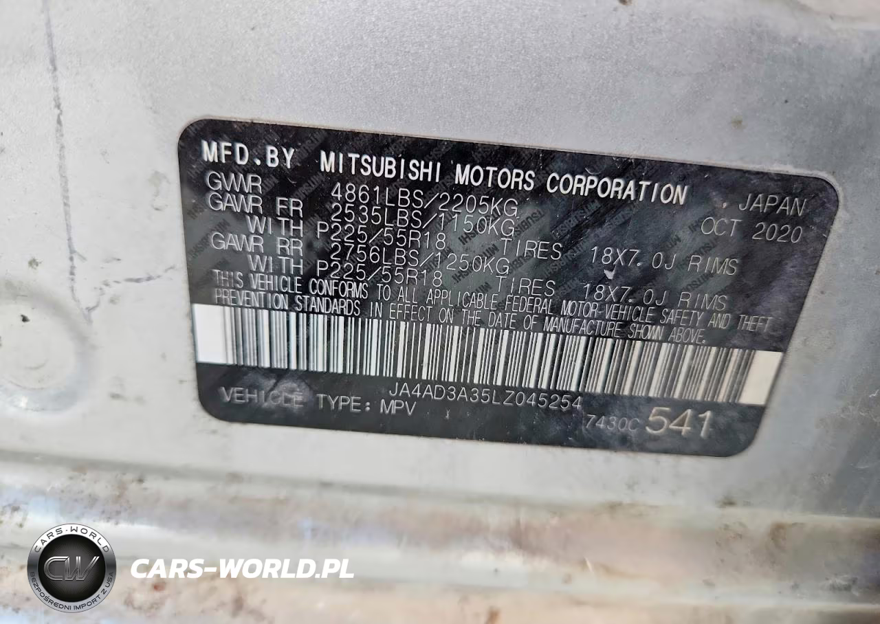 2020 Mitsubishi Outlander Se VIN:JA4AD3A35LZ045254 - 13