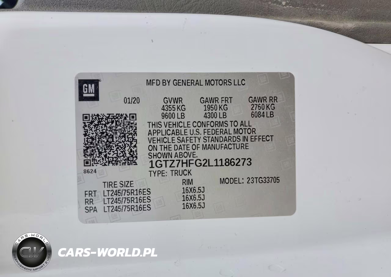 2020 GMC Savana G3500 VIN:1GTZ7HFG2L1186273 - 12